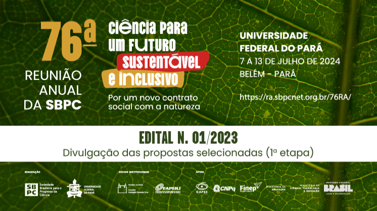 UFPA divulga propostas de programação científica aprovadas na primeira etapa para compor a 76ª Reunião Anual da SBPC